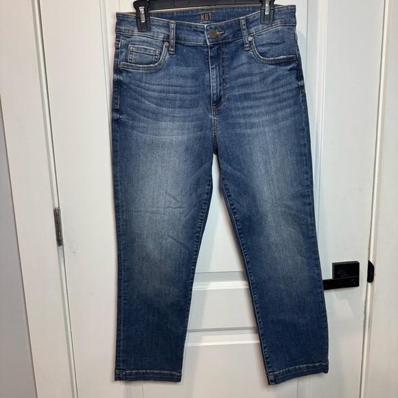 Kut from the Kloth Denim - kUT From The Kloth High Rise Crop Straight Leg Blue Jeans Sz 6
